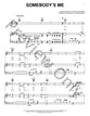 Somebody's Me piano sheet music cover